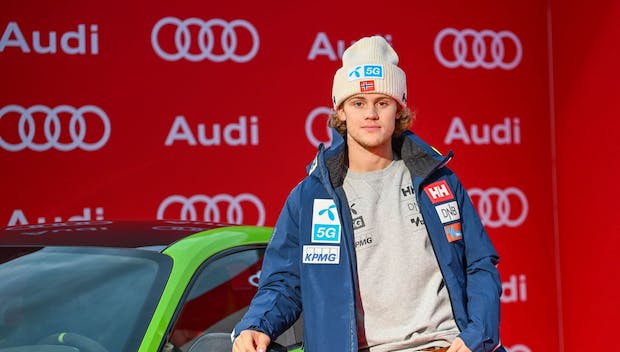 Norway's Lucas Braathen during the Audi FIS Alpine Ski World Cup on October 26, 2023 in Soelden, Austria. (Photo by